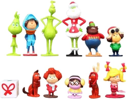 Whoville Miser Bath Playset Figure Set with Cindy Lou Who, Max and Friends