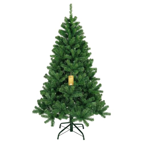 Azorex Árvore de Natal artificial Viridian 150 cm/180 cm/210 cm com suporte metálico dobrável, material de pet, fácil montagem e armazenamento (viridian, 180 cm)