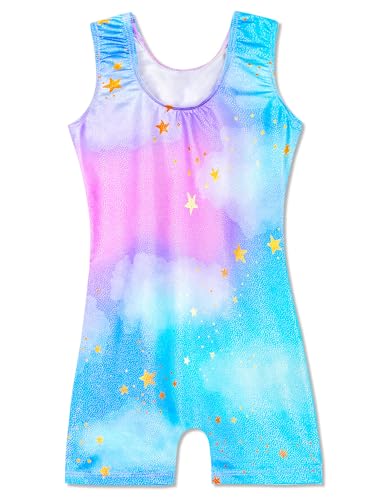 Image of Domusgo Gymnastics Leotards for Girls Sparkly One Piece Biketard Size 1-10Y