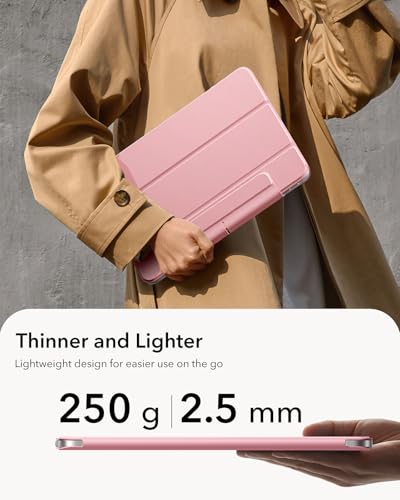 Image of ESR for iPad Air 11-inch M4 /M3 /M2, iPad Air 5th /4th Generation Case, Pink | Slim Trifold Two-Way Stand, Powerful Magnetic Attachment, Durable Protection, Auto Wake /Sleep, Rebound Series