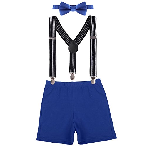 Image of IBTOM CASTLE Baby Boys 1st /2nd Birthday Cake Smash Outfit Suspenders Bloomers Bowtie Set Fishing Party Clothes