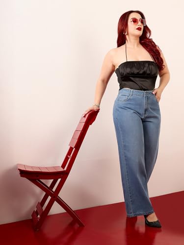 Image of Miss Chase A+ Women's Bootcut High Rise Stretchable Denim Jeans