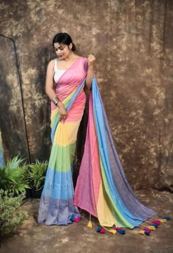 Image of Pure Cotton Saree | Soft & Lightweight | Handloom Woven Elegance for Festive & Casual Wear