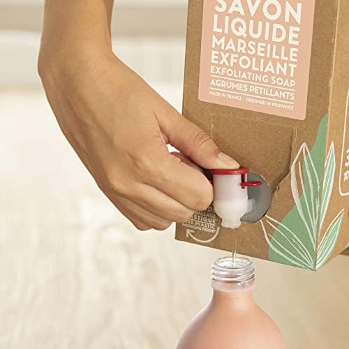 Miniatura 4 de Compagnie de Provence Savon de Marseille Jabón líquido exfoliante, cítricos espumosos, recambio ecológico de 101.4 onzas líquidas