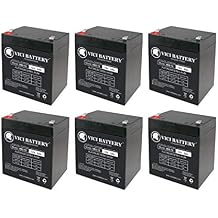 Vici 12V 5AH SLA Battery Replacement for Leoch LP12-5.4 - 6 Pack Battery Brand Product