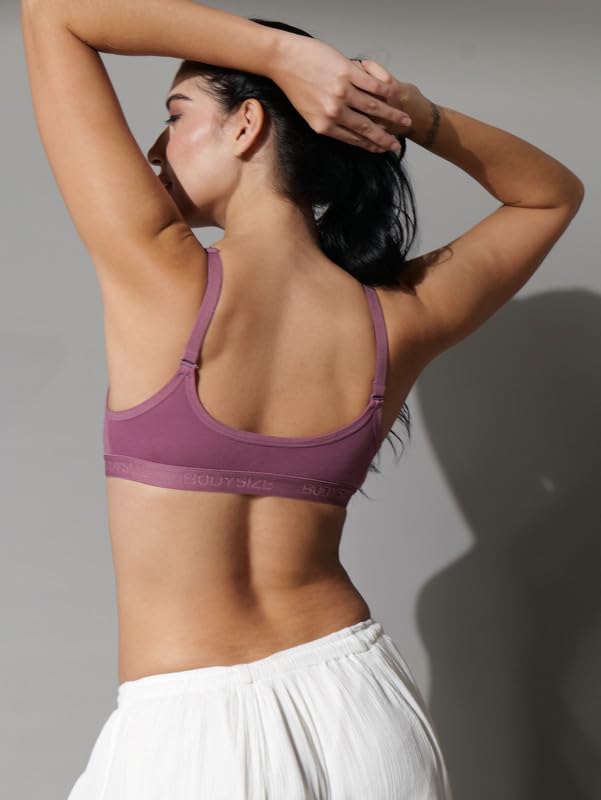 Image of BODYSIZE Cotton Front Open Bra for Women Daily Use | Non-Padded, Non-Wired | Sweat Absorbent Seamless Bra | Full Coverage Regular Wear | Twin Hook Adjuster (Cup Size: B)