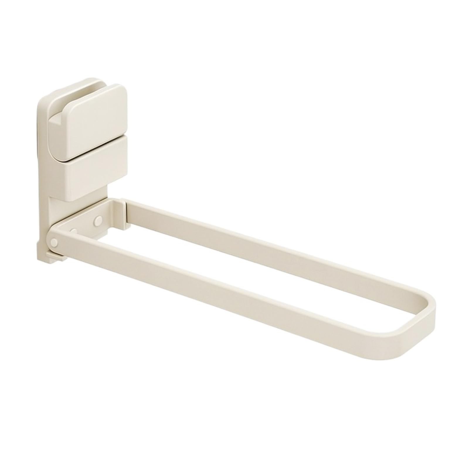 1pc Carbon Steel Suction Cup Towel Hanger Damage-Free Easy Installation Folding Rack Moisture-Resistant Compact Design(White)