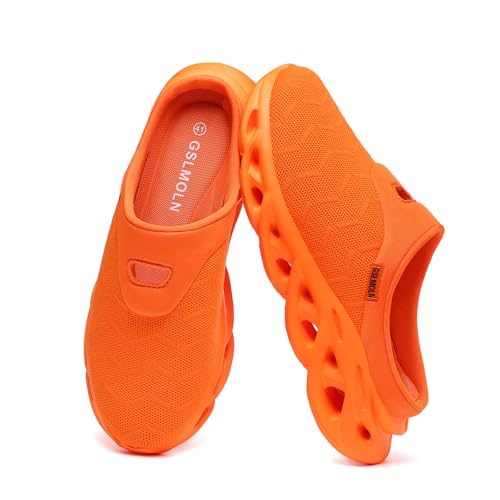 Image of Jakcuz Men Slip On Mules Lightweight Open Back Sneakers Breathable Walking Shoes