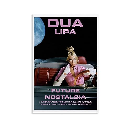 ICHU Future Nostalgia – Dua Lipa – Poster décoratif sur toile – Affiche murale et image d'art moderne pour chambre à coucher (20 x 30 cm)