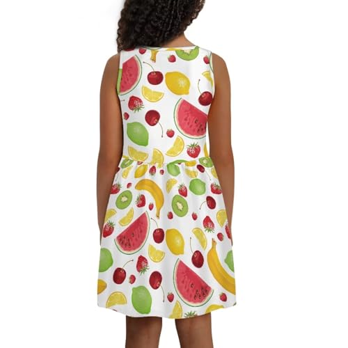 Little Girl Summer Dress Clothes A-line Casual Dress with Pocket 2-144