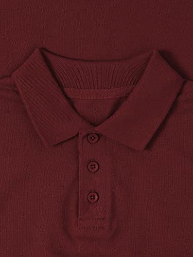 Image of Hat and Beyond Youth Polo Shirts Uniform Plain Button Short Sleeves Boys Girls Casual Kids