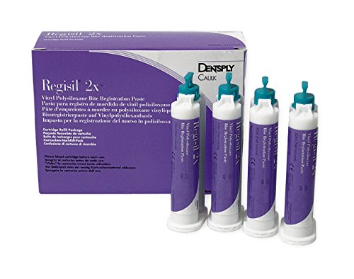 Dentsply 619500 Regisil 2X VPS Bite Registration Material, Purple, 4 (50 mL) Cartridge Refill
