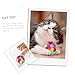 GANAZONO 3pcs Cat Teaser Balls Colorful Elastic Yarn Balls for Indoor Cat Toys for Exercise and Fun Pet Supplies for