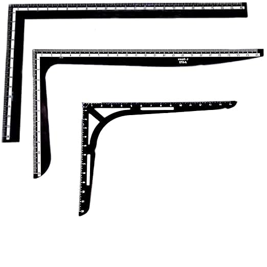 JEFFY Heavy Duty L-Square Ruler Set – Precision Aluminum Right Angle Squares – 3 Sizes, for DIY, Metalwork & Woodworking-image-36