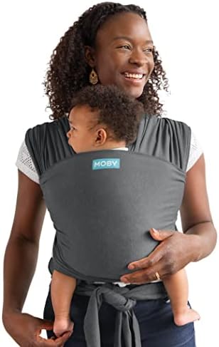 Moby Wrap Baby Carrier | Element | Baby Wrap Carrier for Newborns & Infants | #1 Baby Wrap | Baby Gift | Keeps Baby Safe & Secure | Adjustable for All Body Types | Perfect for Mom & Dad | Asphalt