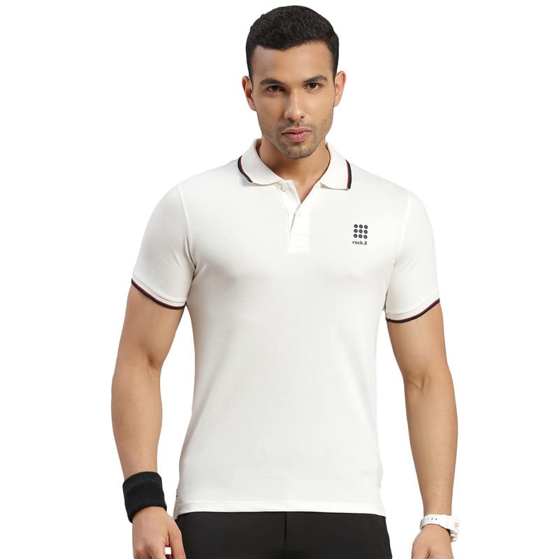 Image of ROCK.IT Men's Solid Slim Fit T-Shirt