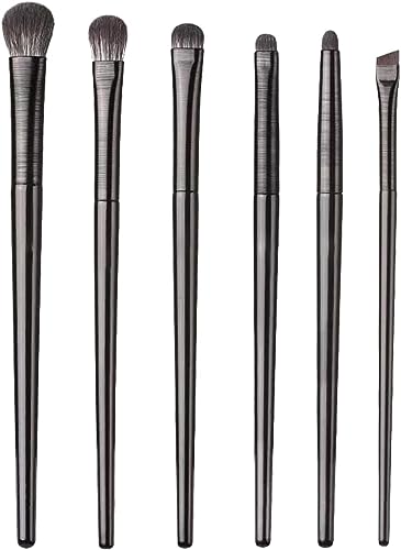 Brochas de Maquillaje, Pinceles Maquillaje Ojos, Brochas Ojos, Set Brochas Ojos, Brochas Maquillaje Ojos, Brocha Difuminadora Ojos, Brochas Sombra Ojos,6PCS