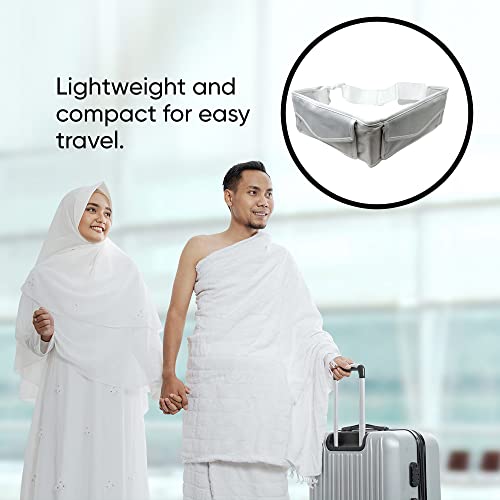 Zenia Adjustable Ihram Belt with Squeeze Belt Release System, Front Pockets and Zippered Compartments - Perfect for Hajj and Umrah3