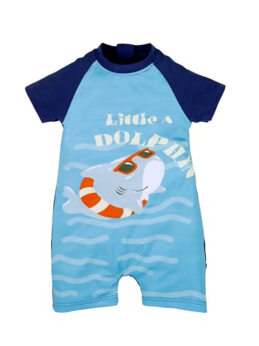 Image of KiddoPanti Boys & Girls Half Sleeve Mid Thigh Length Swim Suit