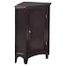 Elegant Home Fashions Adriana Corner Floor Cabinet with 1-Shutter Door