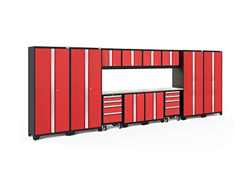 NewAge Products Bold Series Red 14 Piece Set, Garage Cabinets, 50639