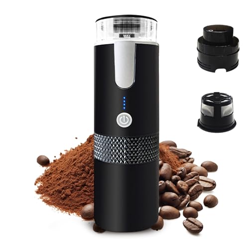 Ruiqas Cafetera Espresso Eléctrica Inalámbrica Portátil Compatible con Cápsulas Molidas y K-Cups para Camping y la Oficina
