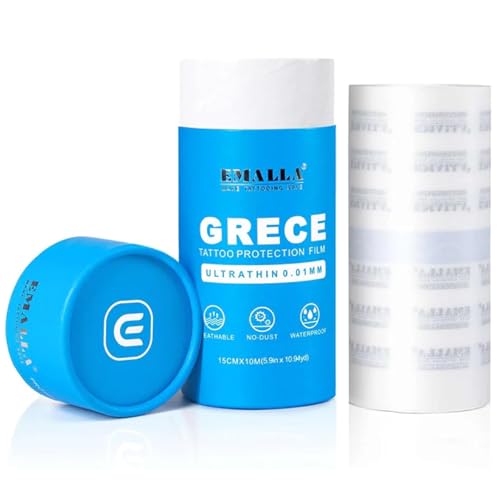 GRECE 0,01 mm Mate Second Skin Tattoo Film Curación 15 cm x 10 M Roll, Tatuaje Tirita Impermeable Tatuaje Aftercare Lámina Accesorios