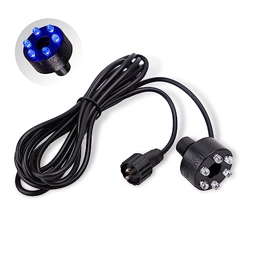 CLGarden LED Ring für Springbrunnen Quellsteinbeleuchtung blau 12 Volt inkl. Schlauchanschluss LED Beleuchtung Kranz