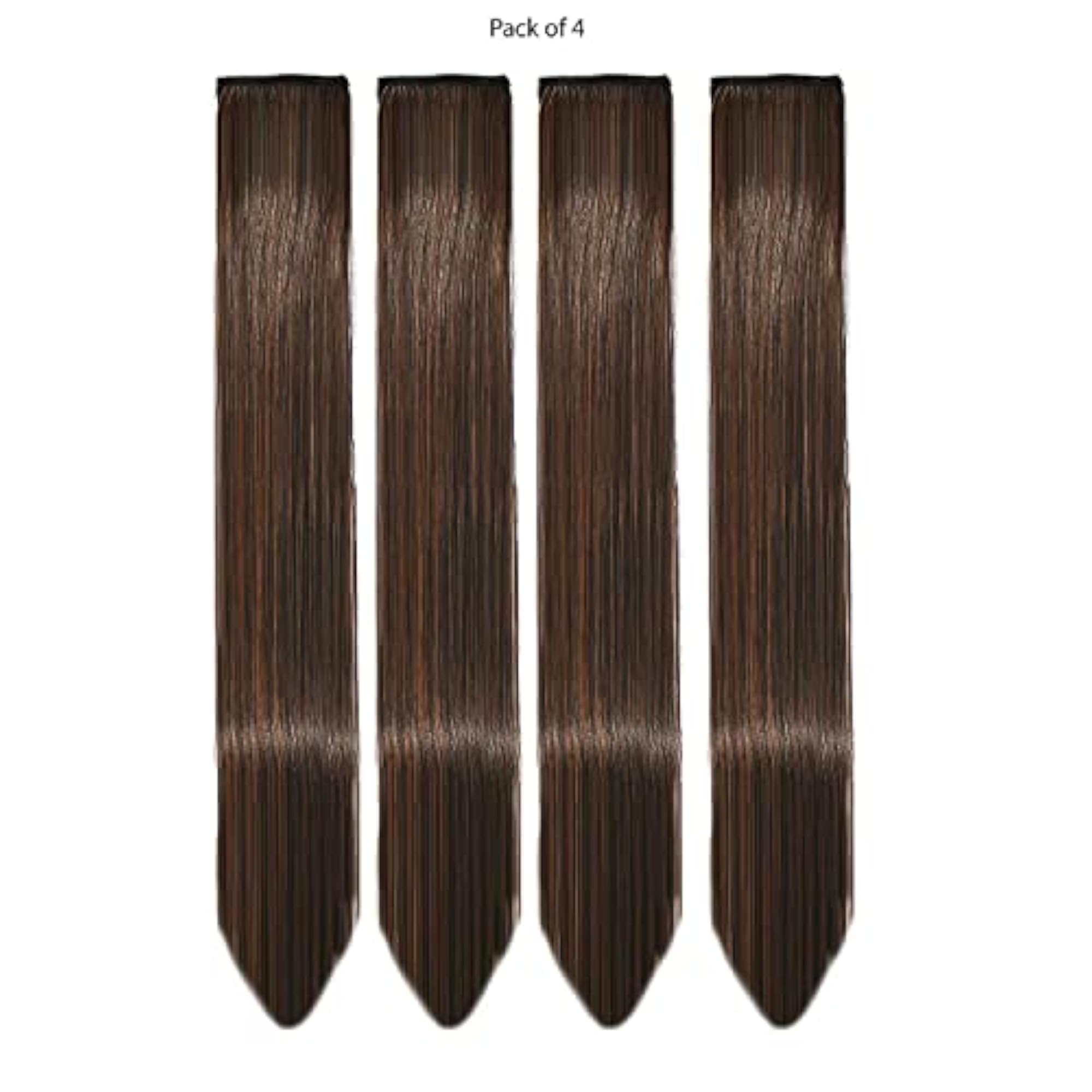 4 Pack Full Head Party Highlights Clip-On Hair Extensions