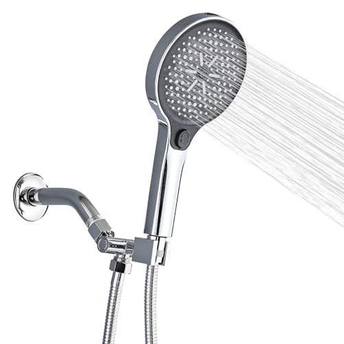 RTTWYYUU Handheld showerhead with adapter Silver