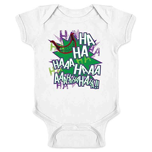 Pop Threads Maniacal Villain Laugh HA HA HA Funny Infant Baby Boy Girl Bodysuit
