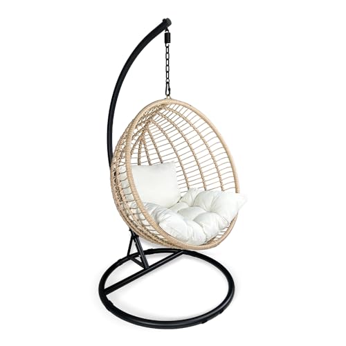 Sedia sospesa a dondolo, poltrona sospesa uovo mod. Eden