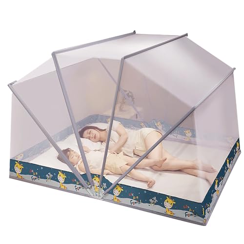 Mosquiteras Domésticos Plegables Libres De Instalación Redes Individuales Doble Estudiante Dormitorio Cama Mosquitera Redes(D,100x190CM)