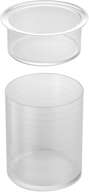 iDesign 69930 Clarity Hair Accessories Organiser, Plastic Bathroom Storage Box with 2 Compartments, Clear, 6" x 6" x 7"
