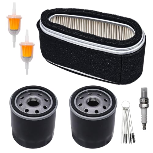 JDLLONG 11013-2109 Air Filter AM107423 Oil Filter Fit for Kawasaki FC420V FC400V FC401V 14HP Engine for John Deere 170 175 240 245 LX172 LX176 GT242 Lawn Mower 11013-2141 11013-2110