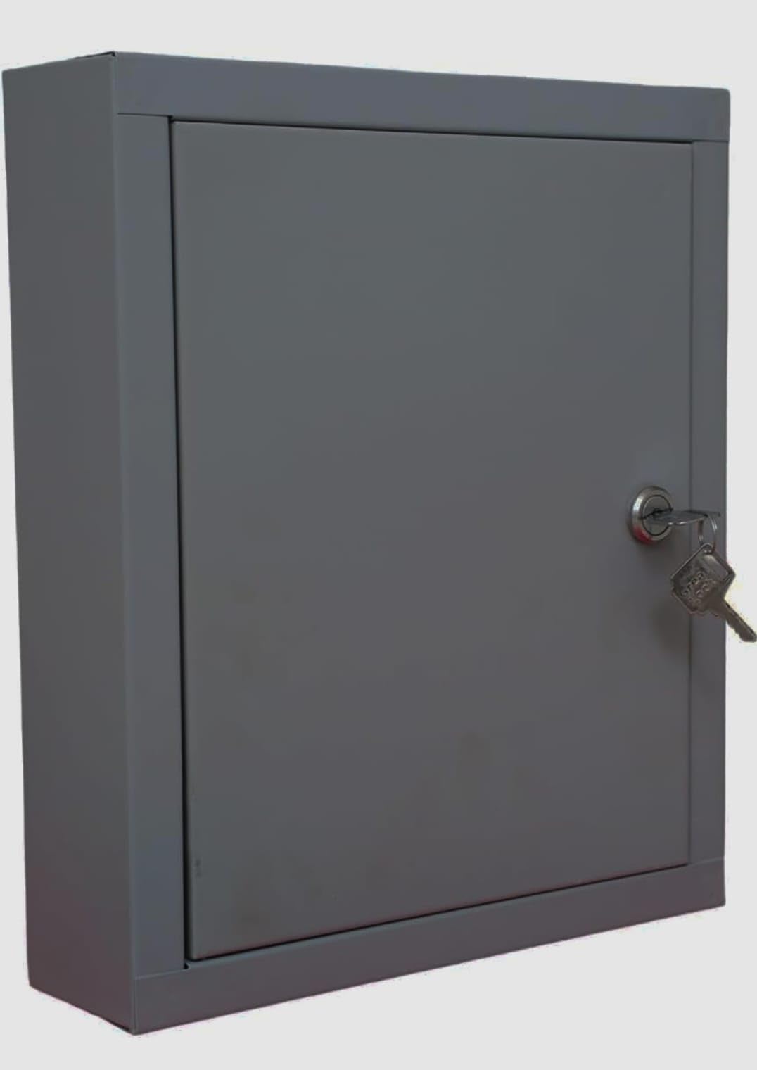 Heavy Metal Keyholder Box Key Wall Box Storage Key Organizer Wall Mount Key Holder for Wall Size Large 13 * 11 * 3 inch (24 Key)
