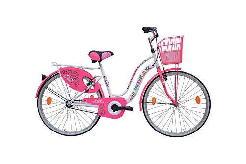 Image of Pebble 26T Solid Avon Track Bike Cycles for Women Frame 43 cm (cromeblue, Radiant Pink)