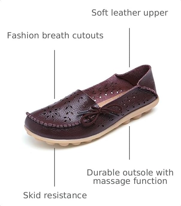 Image of VenusCelia Women's Breathable Comfort Walking Office Flat Loafer