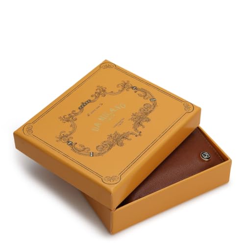 Image of Da Milano RFID Protected Leather Wallet for Men with Card Slot - Brown (0111A-OL)