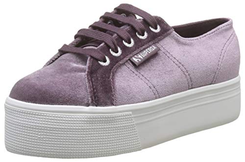 Superga Damen 2790 VELVETCHENILLEW Sneaker, Rosso Red Dk Wine H45, 39 EU