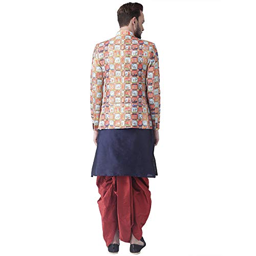 Image of hangup 3 Pc Kurta Pajama Set For Men (3PCABlack-KPW)