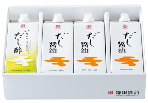 鎌田醤油 だし醤油といりこだし酢セット 4本入