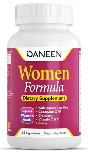 DANEEN Premium Multivitamin for Women with Iron, B Complex, Zinc, Biotin & Essential Nutrients – Hair, Skin & Nails Support, Daily Wellness Formula for Energy Metabolism & Immune Support – 90 Tablets
