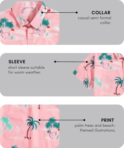 Image of DHRUVI Trendz Men Rayon Shirt | Casual Stylish | Printed | Half Sleeve | Foraml Shirts| Regular Fit | Summer Button Down