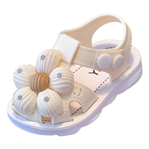 IWIHMIV Toddler Girl Summer Shoes Baby Girl Sandals Girls Sandals Closed-Toe Sandals Flower Dress Summer Shoes Sandals Toddler