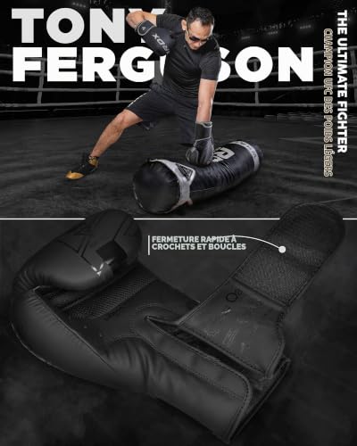 RDX Gants de Boxe Muay Thai d'entrainement, Maya Hide Cuir, Kara Pro Sparring Kickboxing MMA Boxing Gloves, Gants pour Sac de Frappe Pattes d'ours Training, Homme Femme Adulte 8 10 12 14 16 18oz – vue 6