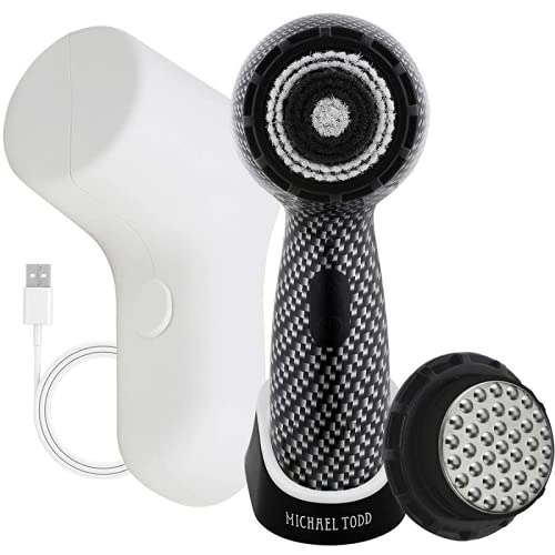 Michael Todd Beauty Soniclear Petite – Facial Cleansing Brush System - 3-Speed Sonic Powered Exfoliating Face Brush