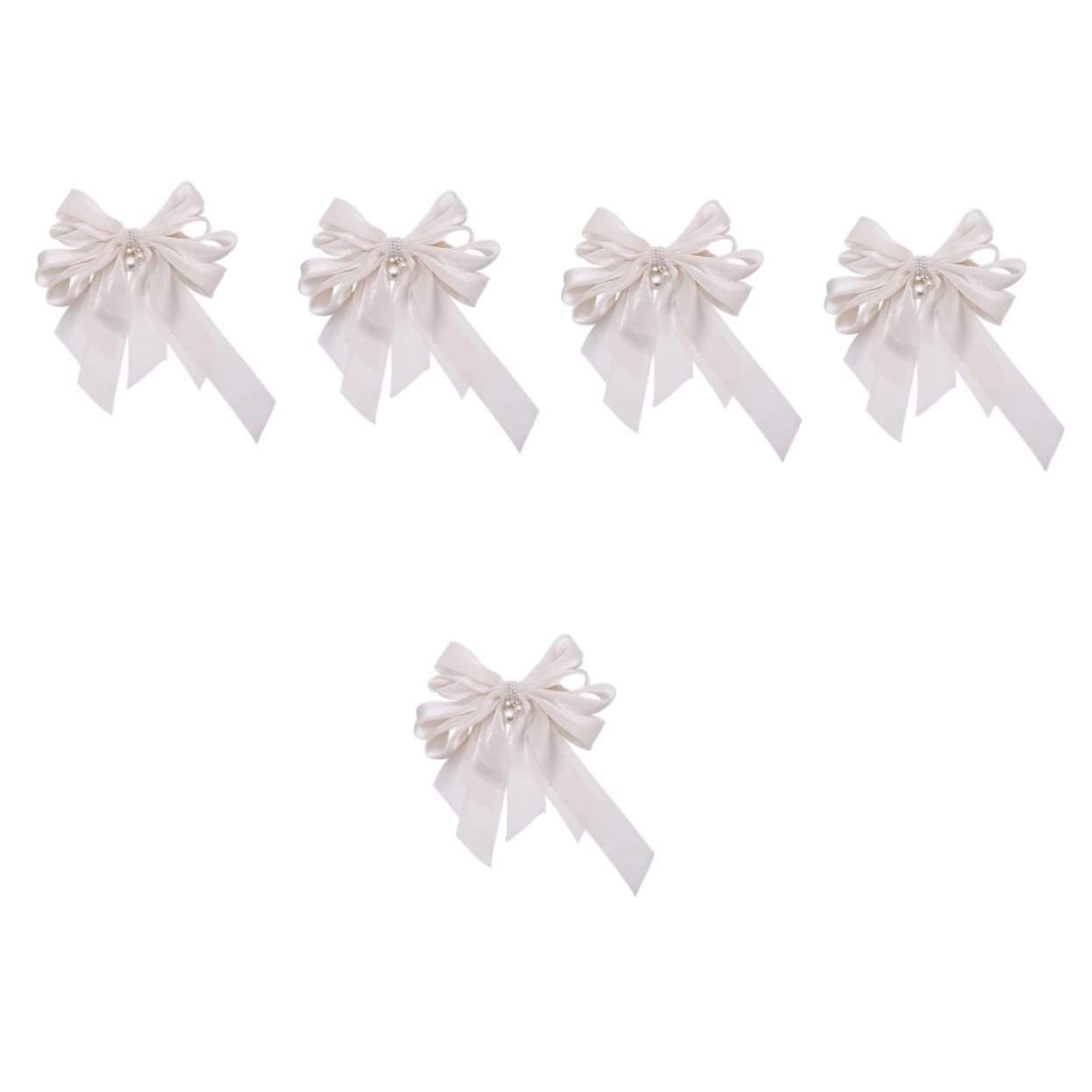 minkissy 10piezas Clips De Pelo De Perlas Para Mujeres y Niñas Lazos De Moda Accesorios De Hair Bow Para Ocasiones