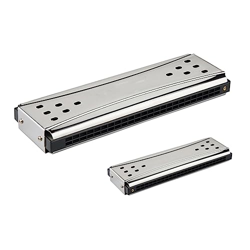 PacuM Harmonica par Instrument Clé Harmonica Tremolo Diatonique 24 Trous Orgue à Bouche Instrumento Harpe Les Deux Clés CG Instruments De Musique Harmonica (Color : Silver 24 Holes) - Les Beatles, Paul McCartney, John Lennon, RIngo Starr, George Harrison PacuM Harmonica par Instrument Clé Harmonica Tremolo Diatonique 24 Trous Orgue à Bouche Instrumento Harpe Les Deux Clés CG Instruments De Musique Harmonica (Color : Silver 24 Holes) – Image 3