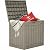 YITAHOME Outdoor Resin Storage Box 31 Gal, Water-resistant Patio Deck Box Outdoor Storage Box for Pillows, Garden Equipment, Securely Lockable, Light Brown